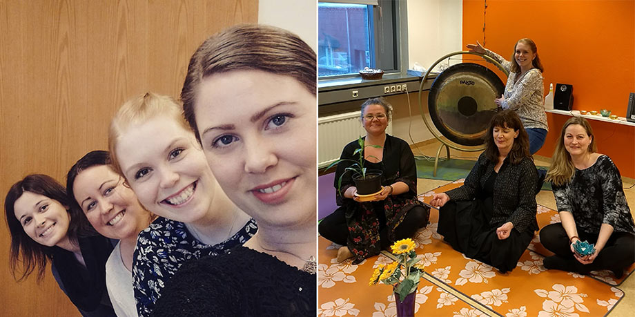 Samnemendur og vinnufélagar á góðri stundu