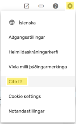 Tannhjólið og Cite it