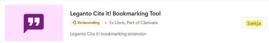 Velur Leganto Cite it!