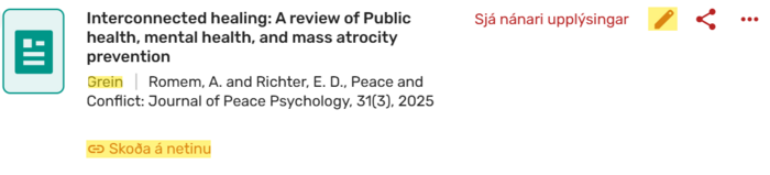 Mynd sem sýnir pennann