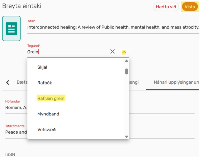 Mynd sem sýnir hverju hægt er að breyta