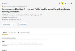 Mynd af grein í greinasafni