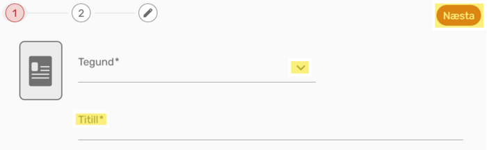 Mynd sem sýnir Tegund og Titil