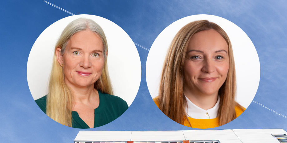 Guðrún Rósa til vinstri og Vaka til hægri