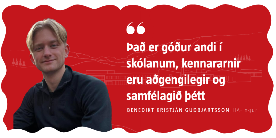 „Það er góður andi í skólanum, kennararnir eru aðgengilegir og samfélagið þétt