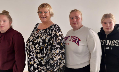 Frá vinstri: Katrín Ásgeirsdóttir, Rósa Ösp Traustadóttir, Karen Alda Mikaelsdóttir og Kristín Erna …