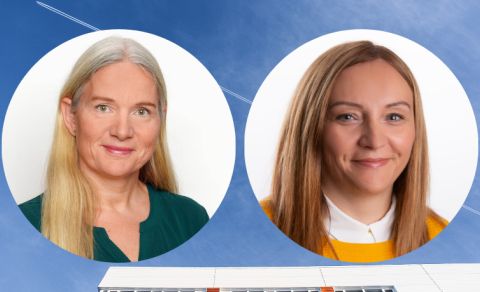 Guðrún Rósa til vinstri og Vaka til hægri