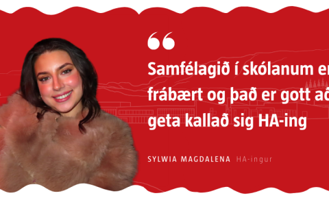 „Samfélagið í skólanum er frábært og það er gott að geta kallað sig HA-ing“